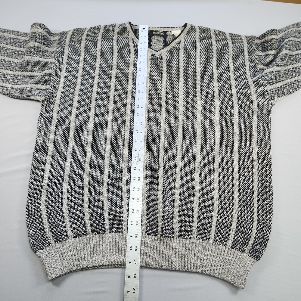 Bachrach Mens Italian Wool Blend Vintage Sweater Gray Italy XL - Picture 5 of 6